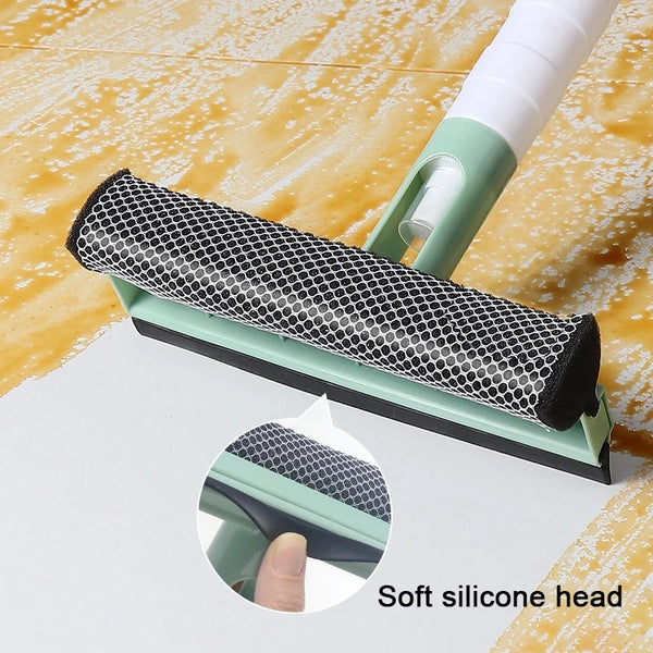 Squeegee 3 in 1 Window Cleaning Brush and Glass Wiper with Spray 