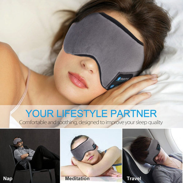 2024Wireless Stereo Bluetooth Earphone Sleep Mask Phone Headband Sleep Soft Earphones Sleeping Eye Mask Music Headset