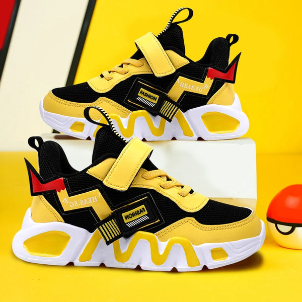 Golden Court Kings: Non-Slip Kids' Basketball Shoes - Ideal for Young Athletes!