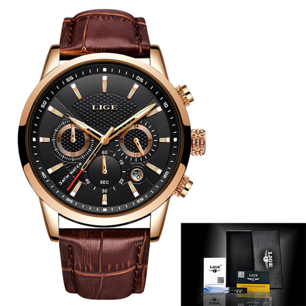 Multifunction Mens Watches  Top Brand Luxury Casual Quartz Watch Men Sport Waterproof Clock Silver Watches Relogio Masculino
