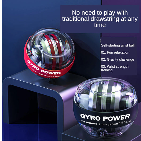 LED Gyroscopic Power Wrist Ball Self-Starting Gyro Ball Gyroball Arm Hand Muscle Force Trainer Exercise Strengthener